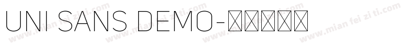 uni sans demo字体转换